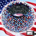 750 LED 240FT Christmas Lights Outdoor12 Lighting Modes Christmas String Lights with Timer Dimmable Plug in Red White and Blue LED StringLights Waterproof for Yard Tree Wedding Party Holiday