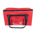 Sterno Delivery Leak Proof Insulated Bag Hot and Cold Container for Catering and Food Transport Durable Red Cloth Exterior with Tear-Resistant Vinyl Liner 15”L x 23”W x 13.5”H