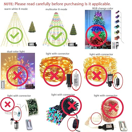 2 Pcs 8 Mode Light LED Transformer 30V LED Controller Class 2 Power Supply Low Voltage Transformer US Plug Adapter Replacement for String Light