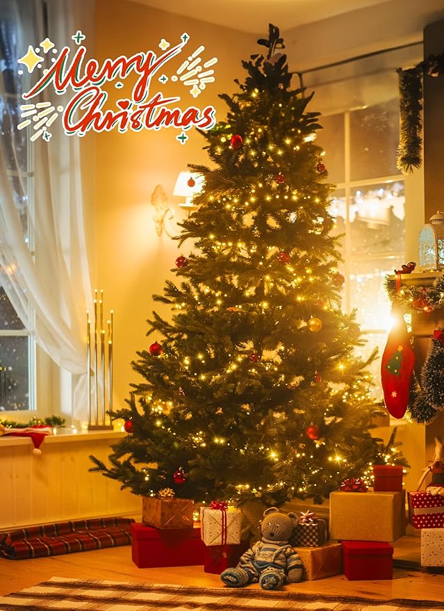 Minetom Christmas Lights 128ft 400 LED Outdoor Christmas Tree Lights with Remote 8 Modes String Lights Plug-in Mini Xmas Tree Lights with Timer for Outside Party Decor Warm White