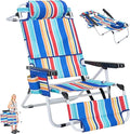 3 N 1 Beach Chair w/ Face Cushion &amp Arm Holes Lightweight Lawn Reclining Lounge Chair w/ Adjustable Backrest &amp Footrest5 Position Folding Chair for Outdoor Patio Backyard 440lb Weight Capa
