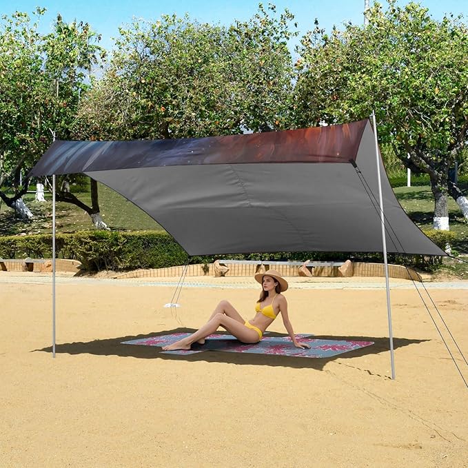 Camping Sun Shelters Ice and Fire Phoenix Beach Canopy 126 * 110.2in