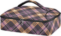 Casserole Carrier Purple Brown Tartan Plaid Pattern Insulated Casserole Carrier for Hot or Cold Food Thermal Lunch Tote for Parties Picnic Travel Carry Bag