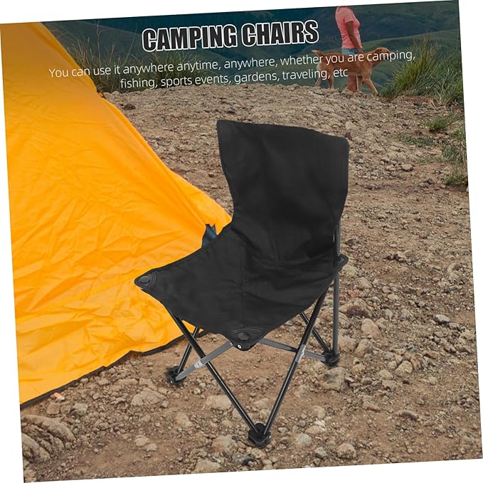 GANAZONO Foldable Camping Chair Portable Fishing Stool Sturdy Design Lightweight and Easy to Carry for Outdoor Adventures Medium