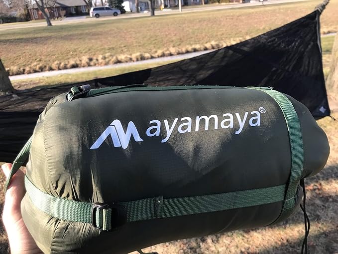 AYAMAYA Single &amp Double Hammock Underquilt Full Length Big Size Under Quilts for Hammocks Camping Backpacking Essential Winter Cold Weather Warm UQ Blanket Bottom Insulation