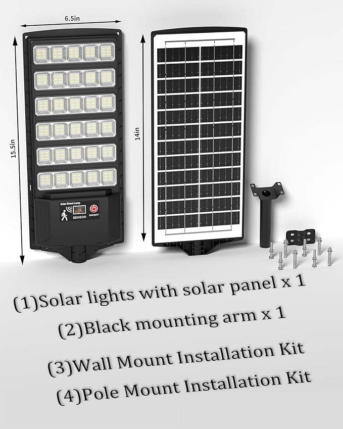 Ofuray Solar Lights Outdoor Waterproof 3000K/4000K/6500K Dusk to Dawn Solar Security Light with Motion Sensor &amp Remote Control IP66 Waterproof High Power LED Lighting for WallYardOutside Tri-2