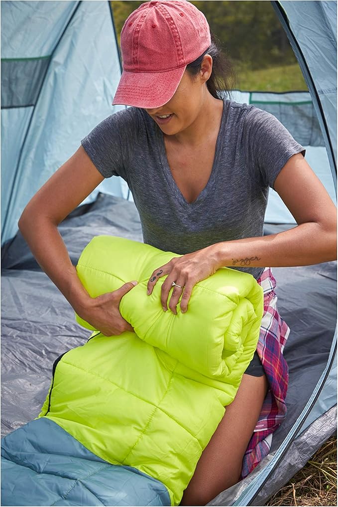 Coleman Kompact Sleeping Bag Indoor/Outdoor Lightweight Sleeping Bag for Adults 20°F/30°F/40°F Options for Camping Hiking Backpacking with Included Compression Sack