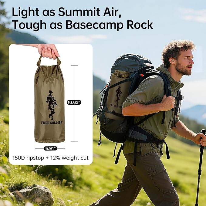 Free Soldier Waterproof Portable Tarp Multifunctional Outdoor Camping Traveling Awning Backpacking Tarp shelter Rain Tarp
