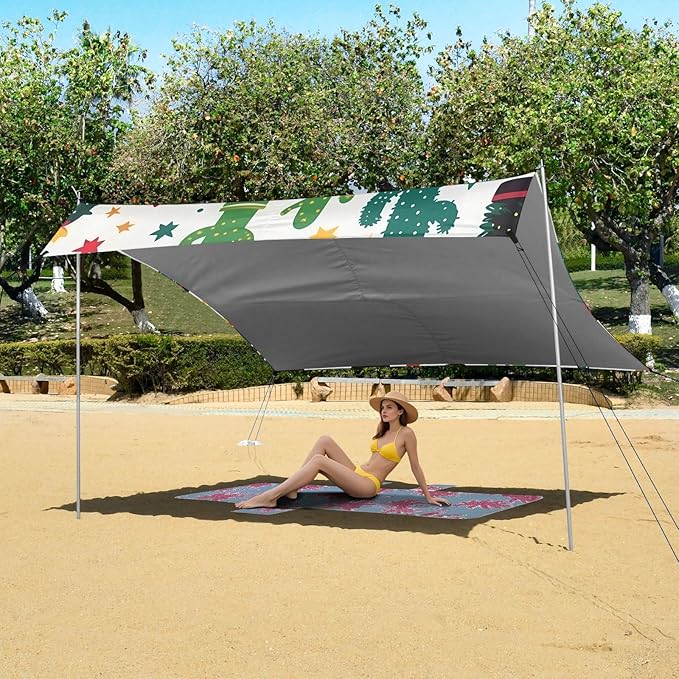 Christmas Cactus FlowerCamping Sun Shelters 9.2 x 10.5 FT Beach Canopy Tent Sun Shade with Carrying Bag for Camping Trips Fishing Backyard Fun or Picnics 21341413