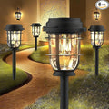 Bright Solar Pathway Lights Outdoor 6 Pack Waterproof IP65 Auto On/Off Solar Powered Garden Lights for Yard Lawn Walkway Landscape Pool Outside - 3-in-1 Hanging Tabletop &amp Stake Lighting