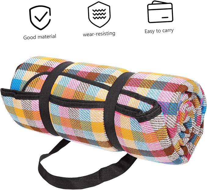 Thick Waterproof Camping Mat Large Picnic Rug Design for Outdoor Activities for Family Picnics Camping and Beach Use