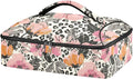 Casserole Carrier Pink and Orange FlowerInsulated Casserole Carrier for Hot or Cold Food Thermal Lunch Tote for Potluck Parties Picnic Beach Fits 9 x 13 Inches Baking Dish