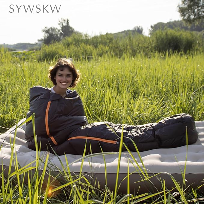 Down Sleeping Bag with Pillow for Backpacking15℉ 5℉ 0℉ Wide Down Sleeping Bag (86.6 in x 33.5 in) for AdultsYouth Camping and Hiking Outdoor with 680FP Duck Down