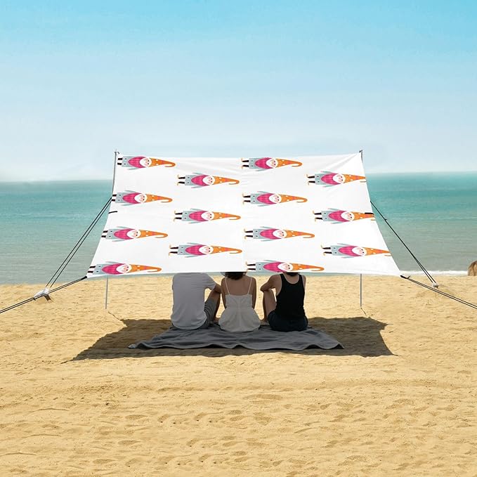 Christmas GnomeCamping Sun Shelters 9.2 x 10.5 FT Beach Canopy Tent Sun Shade with Carrying Bag for Camping Trips Fishing Backyard Fun or Picnics 21341645