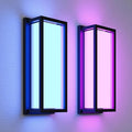 Smart Outdoor Lights Color Changing 2 Pack RGB+2700K-6500K Outdoor Wall Sconce Aluminum Exterior Lighting Fixtures Waterproof Antirust APP Control Up and Down Lights