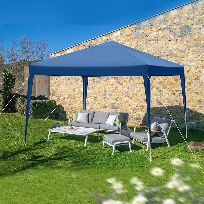 3 x 3m Practical Waterproof Right-Angle Folding Tent Blue