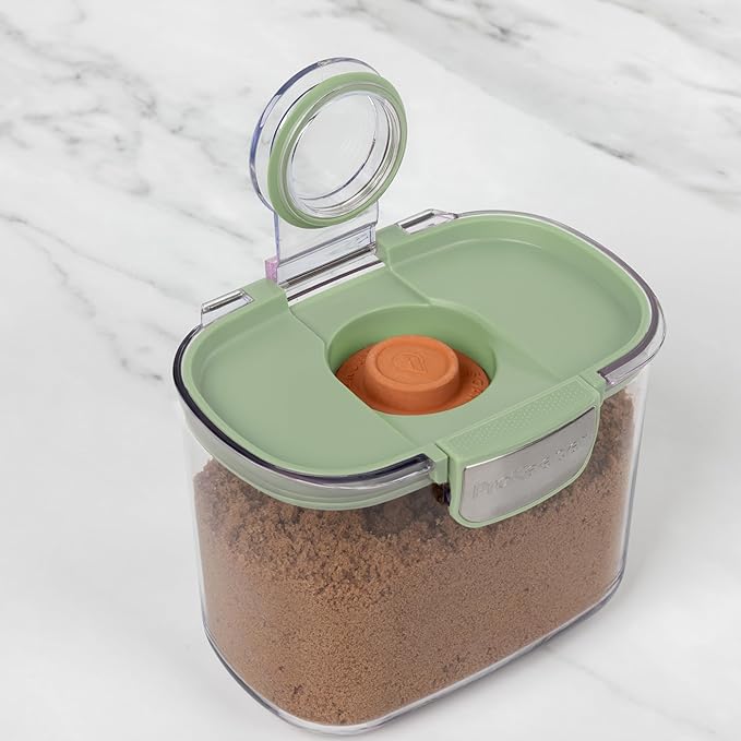 ProKeeper+ Airtight Food Storage Container Set – Clear Plastic Flour and Sugar Canister Set with Magnetic Accessories for Kitchen Organization (Pistachio 9-Piece)