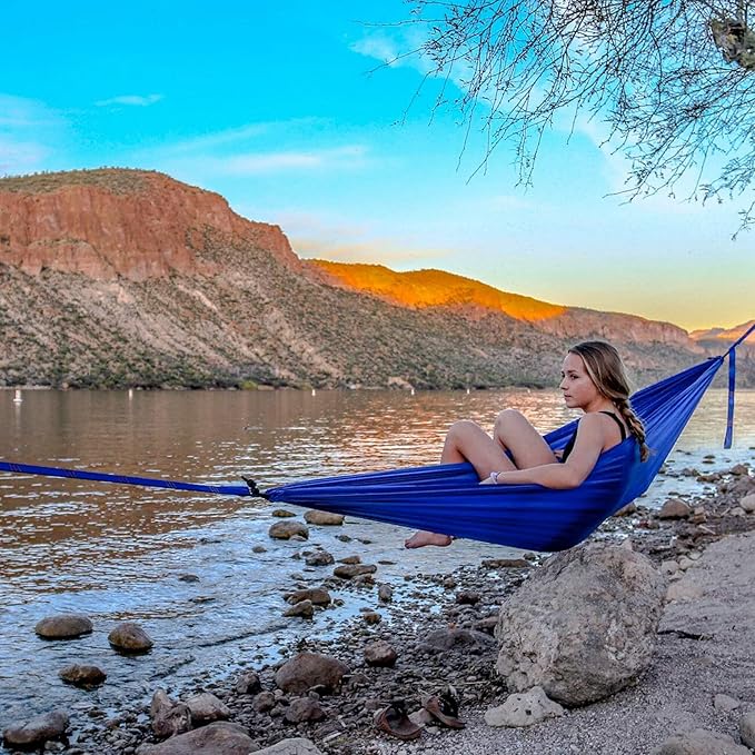 Grand Trunk Ultralight Camping Hammock - Lightweight and Portable Travel Hammock for Camping Hiking Backpacking Beach and Other Travel Green