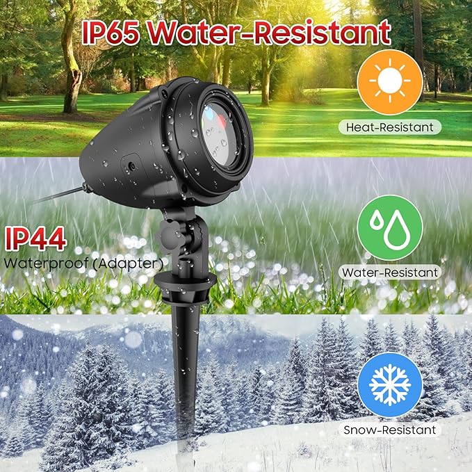 Christmas Projector Lights Outdoor RGB Red Green Blue Firefly Laser Light Projector IP65 Waterproof Holiday Landscape Lighting for Yard House Garden Moving Galaxy Star Show Christmas Decorations