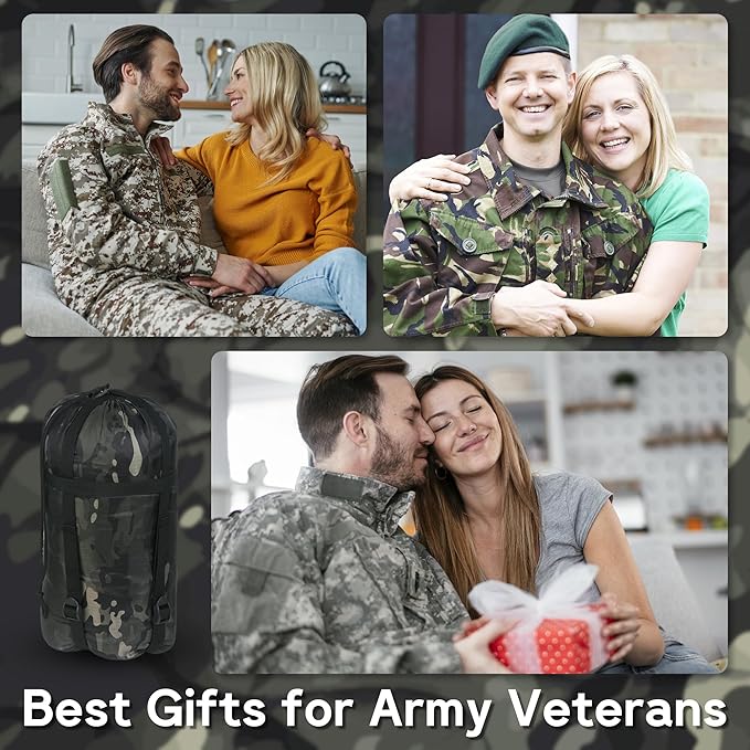 Mirzoyan Woobie Blanket Military Poncho Liner Camo Insulated Camping Woobie Blanket for Outdoor Hiking Survival Hunting