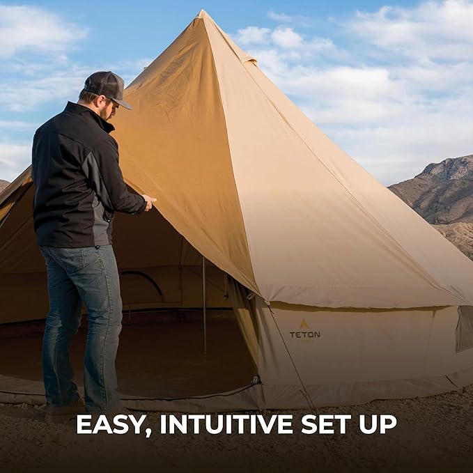 Teton Sports Canvas Tents Tent for Family Camping in All Seasons The Right Shelter for Your Base Camp Waterproof