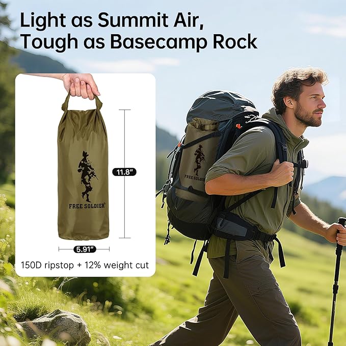 Free Soldier Waterproof Portable Tarp Multifunctional Outdoor Camping Traveling Awning Backpacking Tarp shelter Rain Tarp