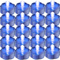 Bright LED Floral Tea Light Vase Submersible Lights for Party Wedding (Blue 20 Pack)