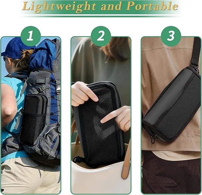 YANYUCB Portable Folding ChairUltralight Collapsible StoolCamping ChairHandbag Style Pocket Foldable Stool for Camping Travel Fishing Hiking and Outdoor Activities(Black)