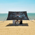 ALAZA Wolf Portrait Beach Tent Sun Shelter UPF50+ Protection Beach Shade Canopy w/ 4 Sandbags for Outdoor Camping Fishing Backyard Fun Picnic 10x9 ft