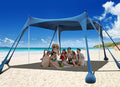 Osoeri Beach Tent Camping Sun Shelter UPF50+ with 8 Sandbags Sand Shovels Ground Pegs &amp Stability Poles Outdoor Shade Beach Canopy for Camping Trips Fishing Backyard Fun or Picnics