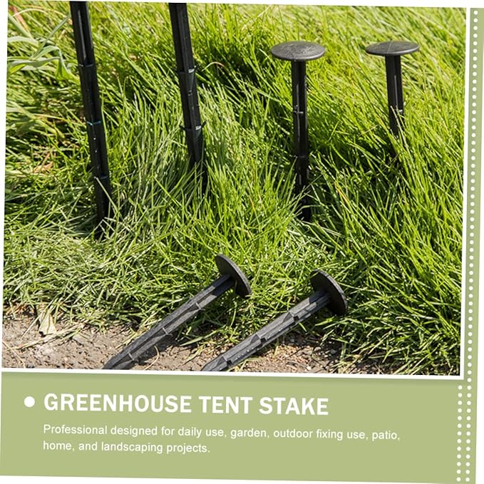 BESPORTBLE 120Pcs Plastic Garden Stakes for Ground Fixing Weather-Resistant Lawn Nails for Landscaping and Garden Use Sturdy Plastic Ground Pegs for Plant Cloth and Shade Cloth