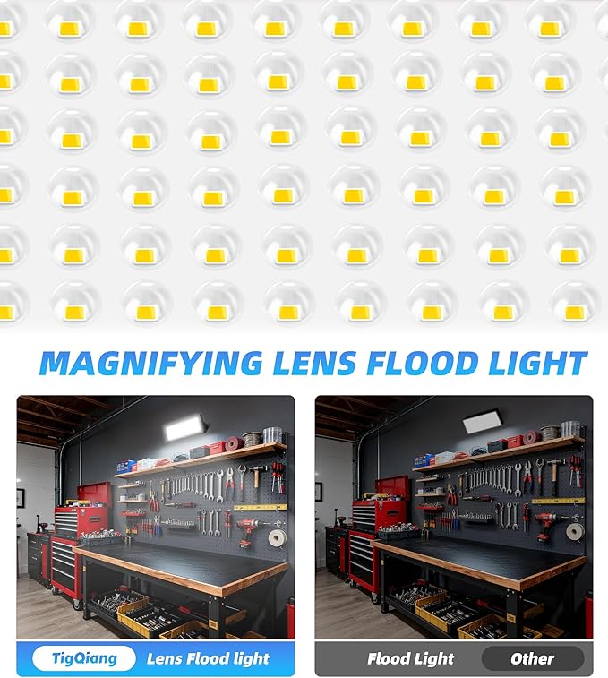 30W Flood Light Outdoor with Plug 3600LM Exterior Security Lights with 6ft Cable 5000K Daylight White LED Work Light IP66 Waterproof Exterior Floodlight for Yard Garage Stadium Garden patio 2 Pack