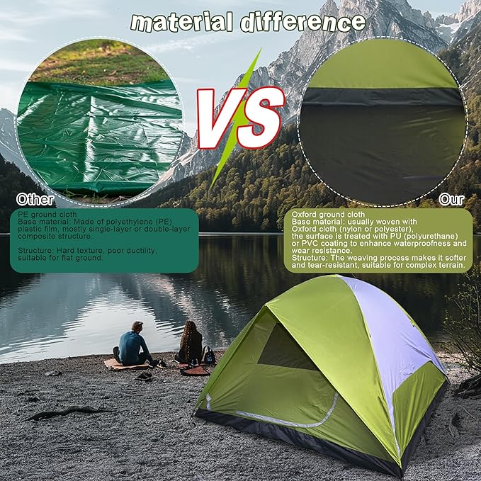 4-6 Person Dome Camping Tent Family Camping Tent 83x106 inches Waterproof Oxford Flooring for Fishing Outdoor Camping Hiking Study Tours Summer Camps.