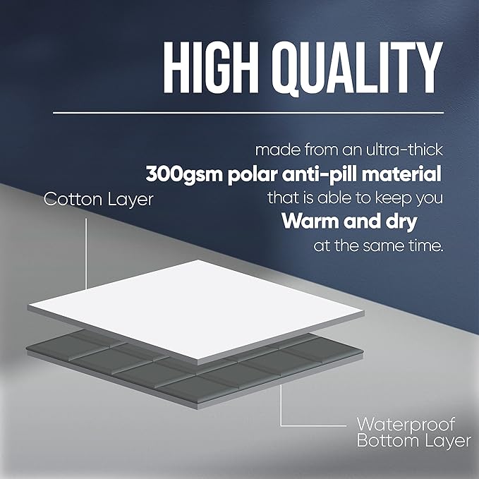 EverSnug Large Waterproof Outdoor Blanket - Extra Thick Premium Quilted Fleece Waterproof &amp Windproof Great for Camping Picnics Beaches Stadiums Dogs