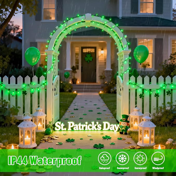 JMEXSUSS 2 Pack Solar String Lights Outdoor Waterproof Total 400 LED 151FT Solar Christmas Lights Outdoor 8 Modes Christmas Light for Outside Patio Yard Tree Decorations Green