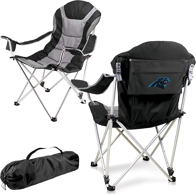 Picnic TIME NFL Unisex-Adult NFL Reclining Camp Chair Beach Chair for Adults Sports Chair with Carry Bag