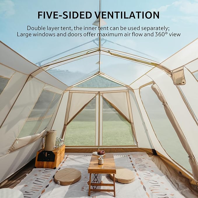 Naturehike Village 8 Person Tent with Porch and The Footprint