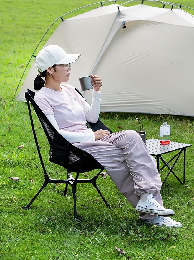 WildCall Ultralight Compact Camping Chair Quick Setup Frame Beach Chair with Anti-Sink Large Feet