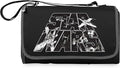 Picnic TIME Star Wars X Wing Blanket Tote Picnic Blanket Folding Outdoor Beach and Camping Blanket with Carry Tote and Zipper Pocket Water Resistant Fleece (Black with Black Exterior)