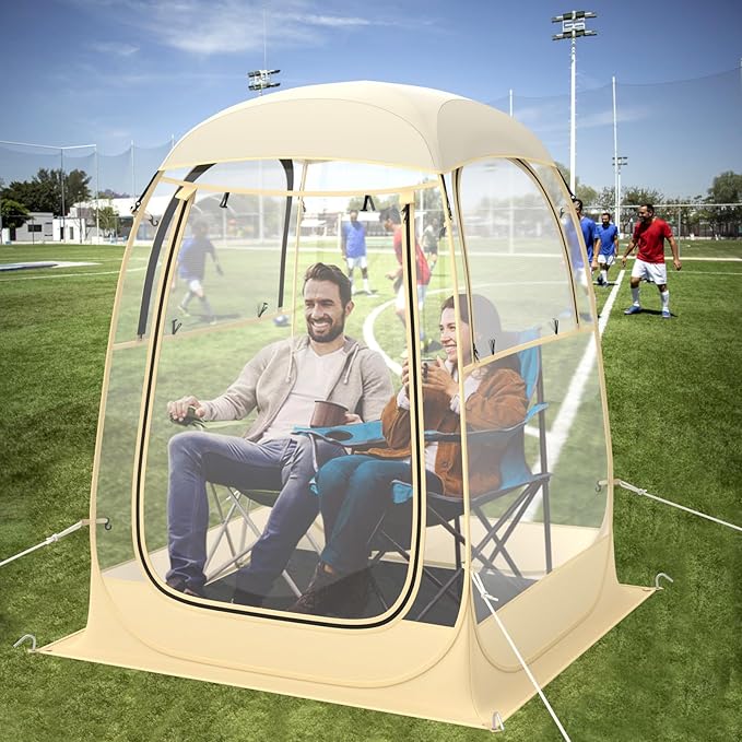 Goplus Sports Tent Instant Pop up Weatherproof Shelter Portable &amp Foldable Outdoor Clear View Bubble Tent w/Carrying Bag Floor Mat Watch Sports Events Camping