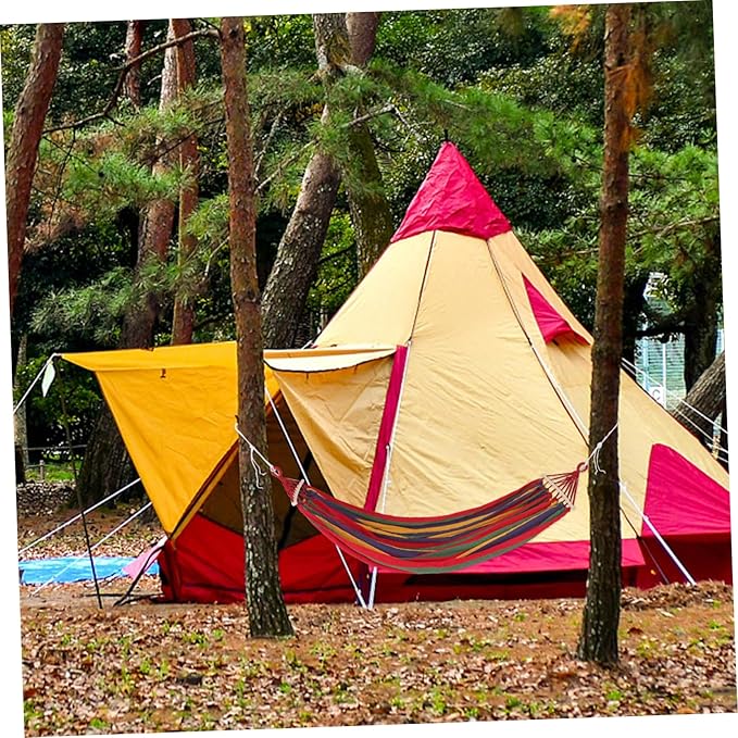 150kg Outdoor Camping Hammock for Travel Beach Garden Load Capacity Portable Double-Sized Design with Anti-tip Features for Relaxation and Comfort