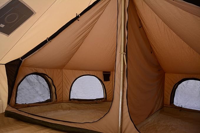 WHITEDUCK Inner Tents for Canvas Bell Tent Half 1/2 &amp Quarter ¼ Inner Tents Tent Accessories Inner Rooms Separate Compartment (3M 4M 5M 6M) (Quarter Inner 6M Avalon Tent)