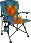 BACKYARD EXPRESSIONS PATIO · HOME · GARDEN  Metal Blue/Grey Backyard Expressions Luxury Heated Portable Chair Camping Sports and The Beach