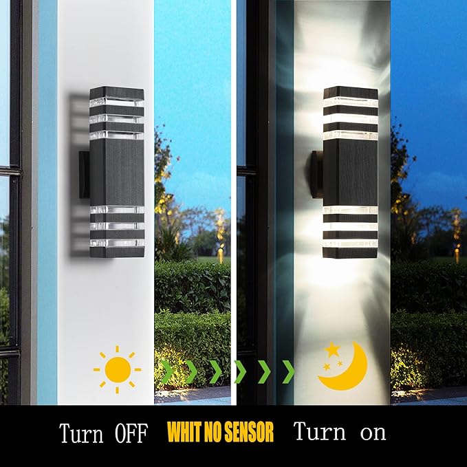 1PCS Outdoor Light Fixture Outdoor Wall Lights Outside Lights for House Exterior Wall Lighting Outside Garage Lights Wall Mount 3000K IP65 Waterproof Warm White