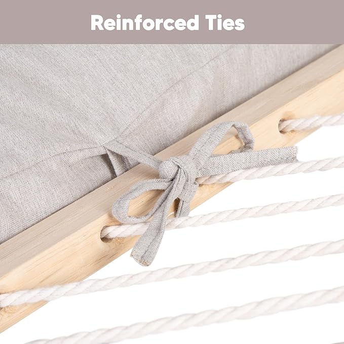 SUNCREAT Detachable Extra Large Outdoor Hammock Pillow with Ties Coffee