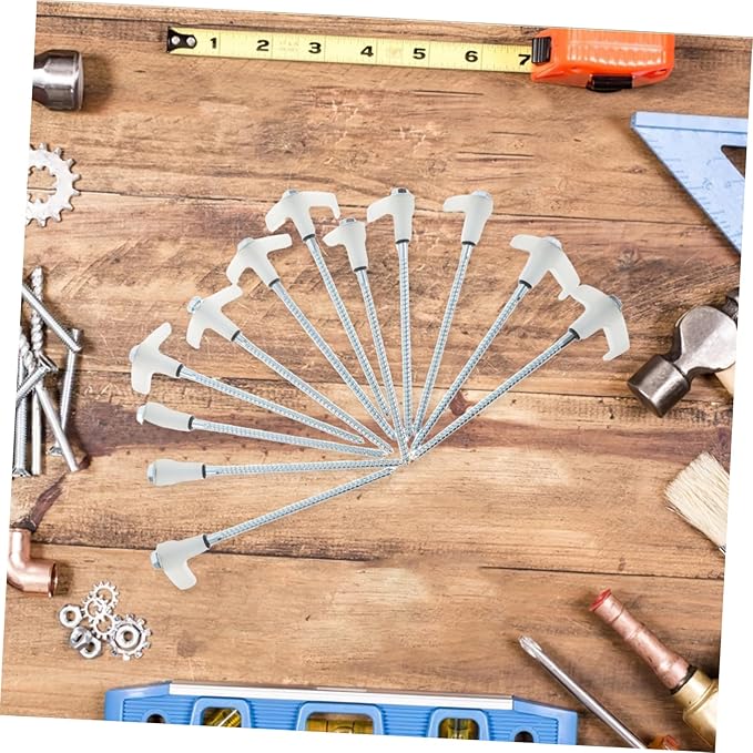 BESPORTBLE 1Set Heavy Duty Camping Stakes Threaded Ground Anchors for Tents Canopies and Outdoor Events Durable Construction Easy Installation and Removal Versatile