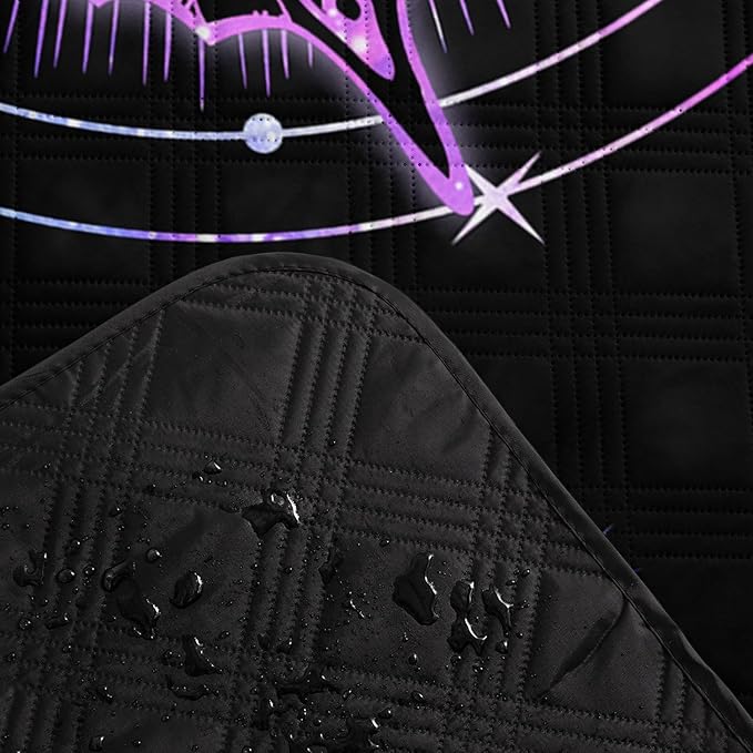 Outdoor Picnic Blanket Portable Ultrasonic Waterproof Picnic Mat Symmetrical Butterfly Printed Camping Beach Mat for Sand and Wet Grass Hiking (Symmetrical Butterfly1 L)