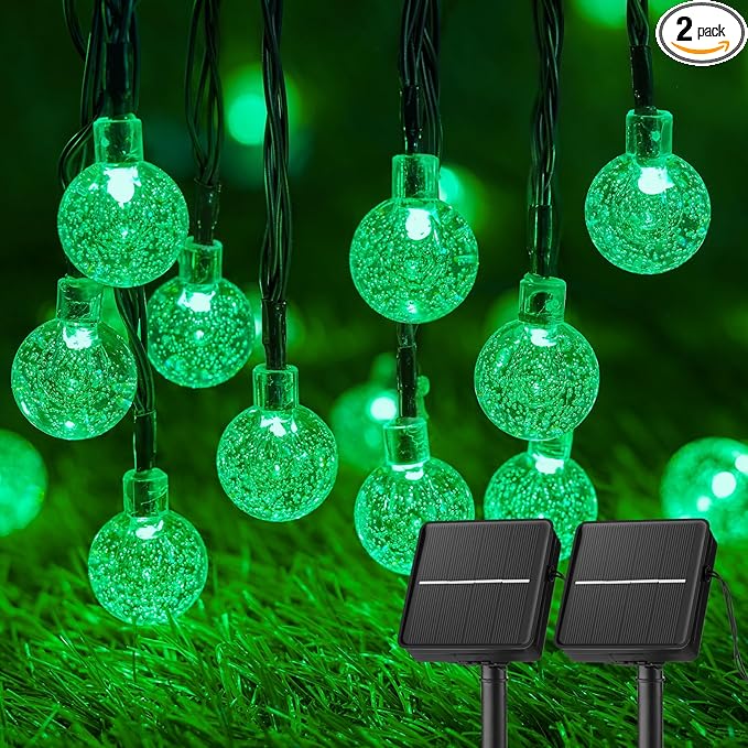 Brightown Solar String Lights Outdoor 120 LED 72 Ft Total Solar Powered Patio Lights with 8 Lighting Mode for Garden Yard Porch Wedding Party Decor (Green)