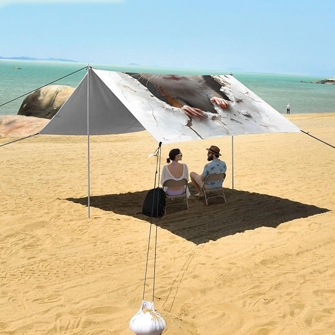 Camping Sun Shelters Mouse Broken Wall Beach Canopy 126 * 110.2in