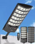 Ofuray Solar Flood Lights Outdoor5AH High Power Solar Security Parking Lot Lights Dusk to Dawn with Motion Sensor Light 5 Modes7000k Daylight with Remote Control for WallBackyardOutside OZL-1Pack